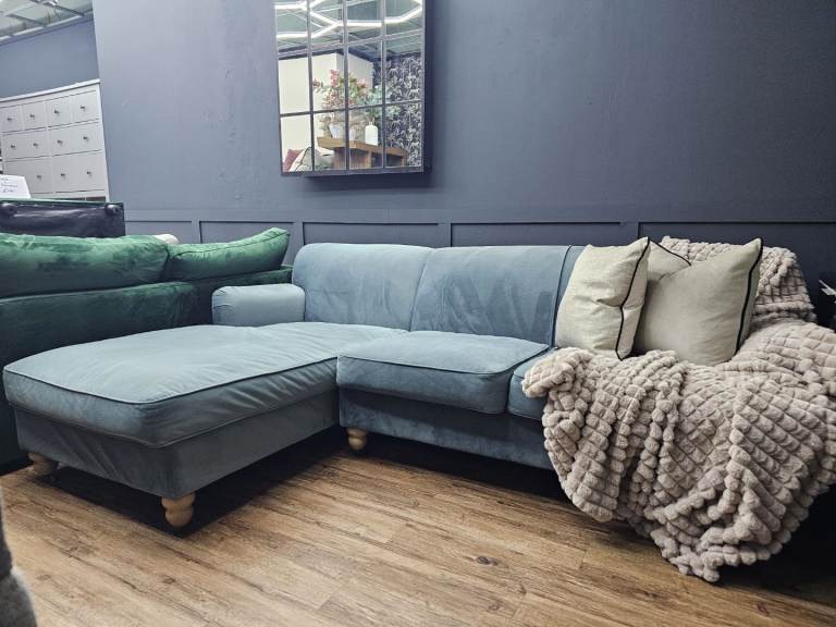 image for Powder Blue Corner Sofa 