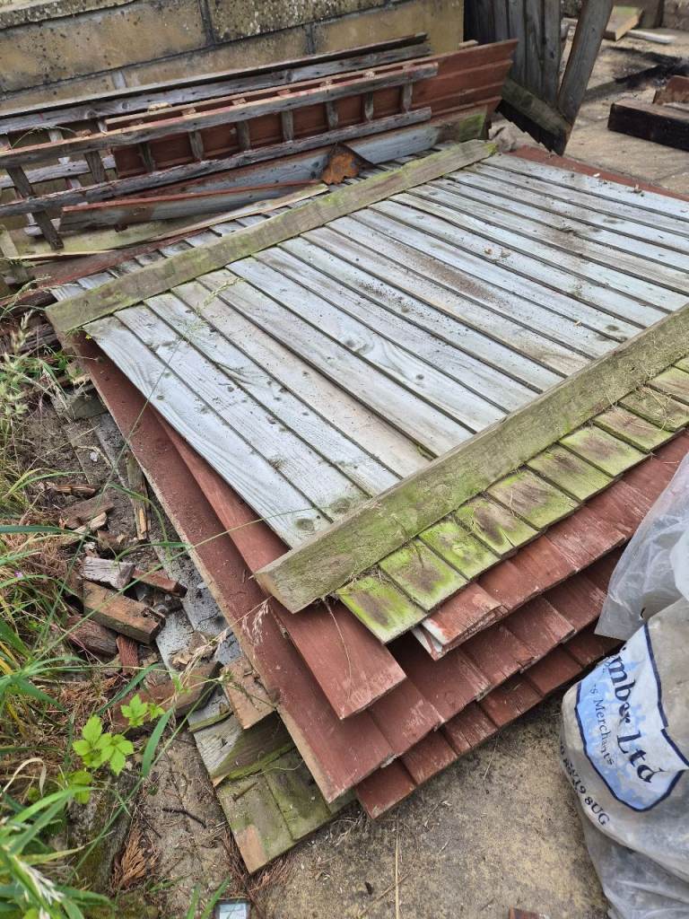 Used Wooden Fence Panels - Fair Condition