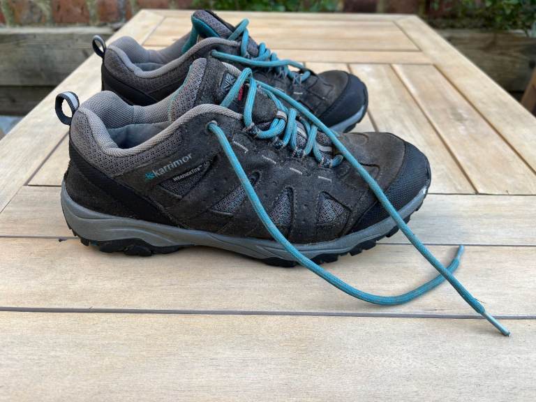 VGC Karrimor Mount Low III Walking shoes, grey/teal, Size UK6 EU39, RRP £50