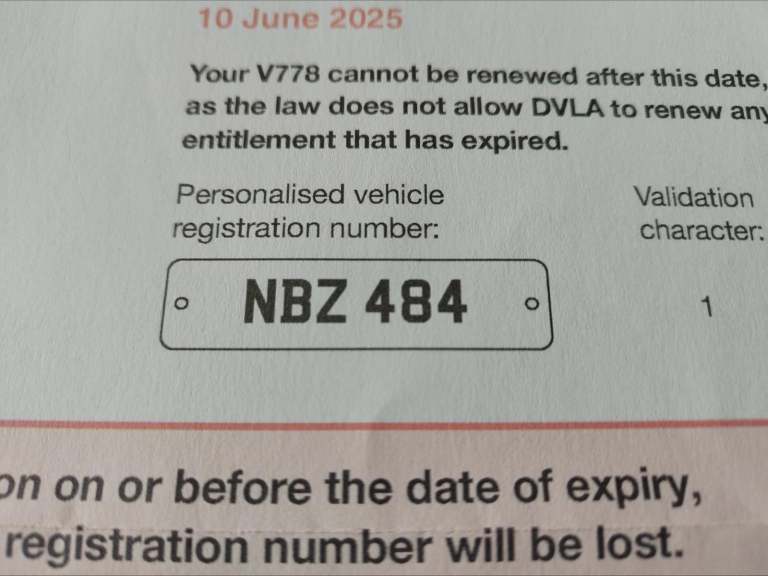 NBZ 484 PRIVATE PERSONALISED CHERISHED REGISTRATION NUMBER PLATE DATELESS 6 DIGI