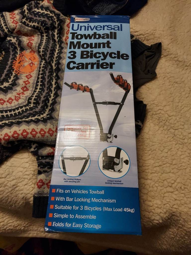 Bicycle carrier towball mount unused
