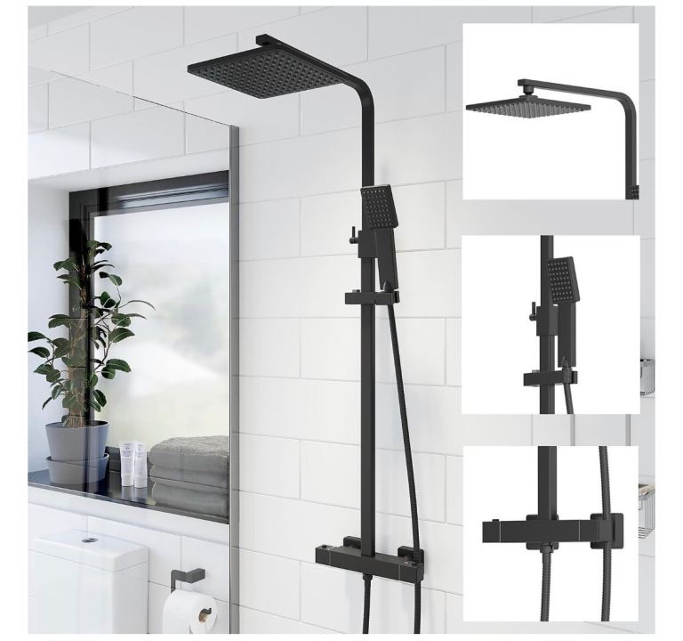 Black shower set - £75 - B&Q