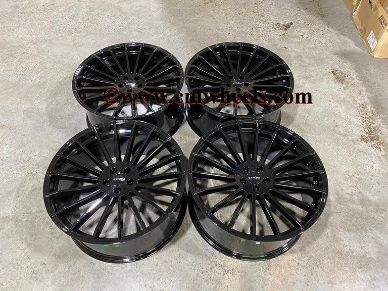 23″ Inch Strom STR4 Wheels Range rover sport Defender Vogue 5x120 Jeep 4x4 Gloss Black 72.6