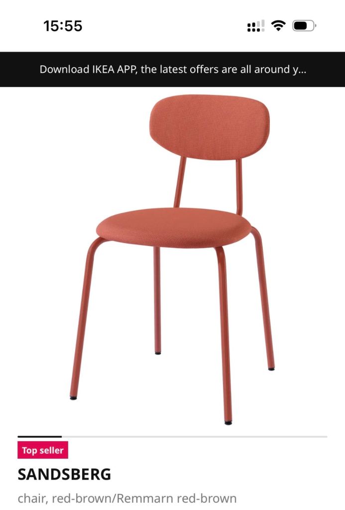 IKEA SANDSBERG Set of four Chairs – Red-Brown