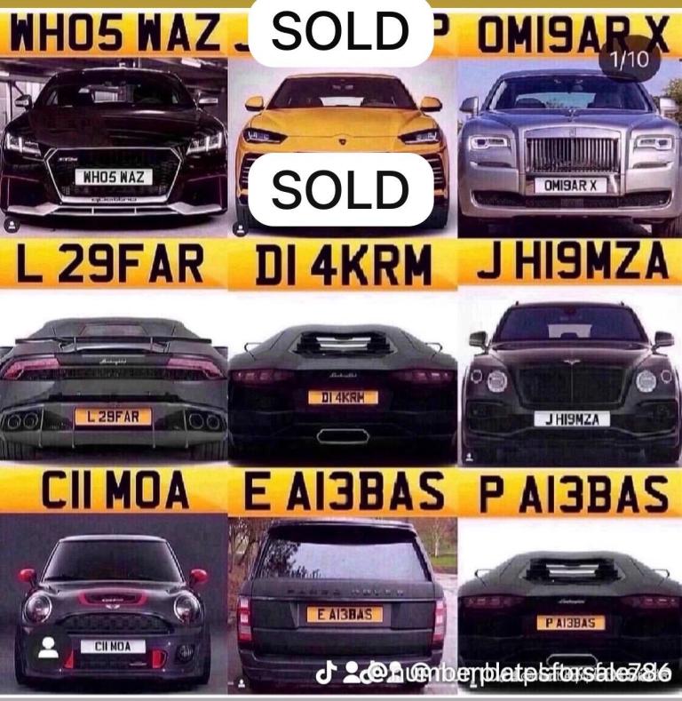 Private Cherished Number Plate - Loads of plates in 