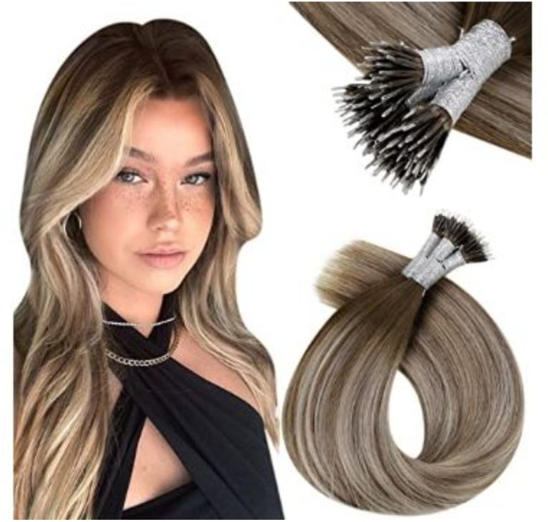 Vivien Nano Hair Extensions Human Hair Brown Hair Extensions 