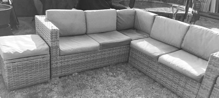Corner real rattan furniture 