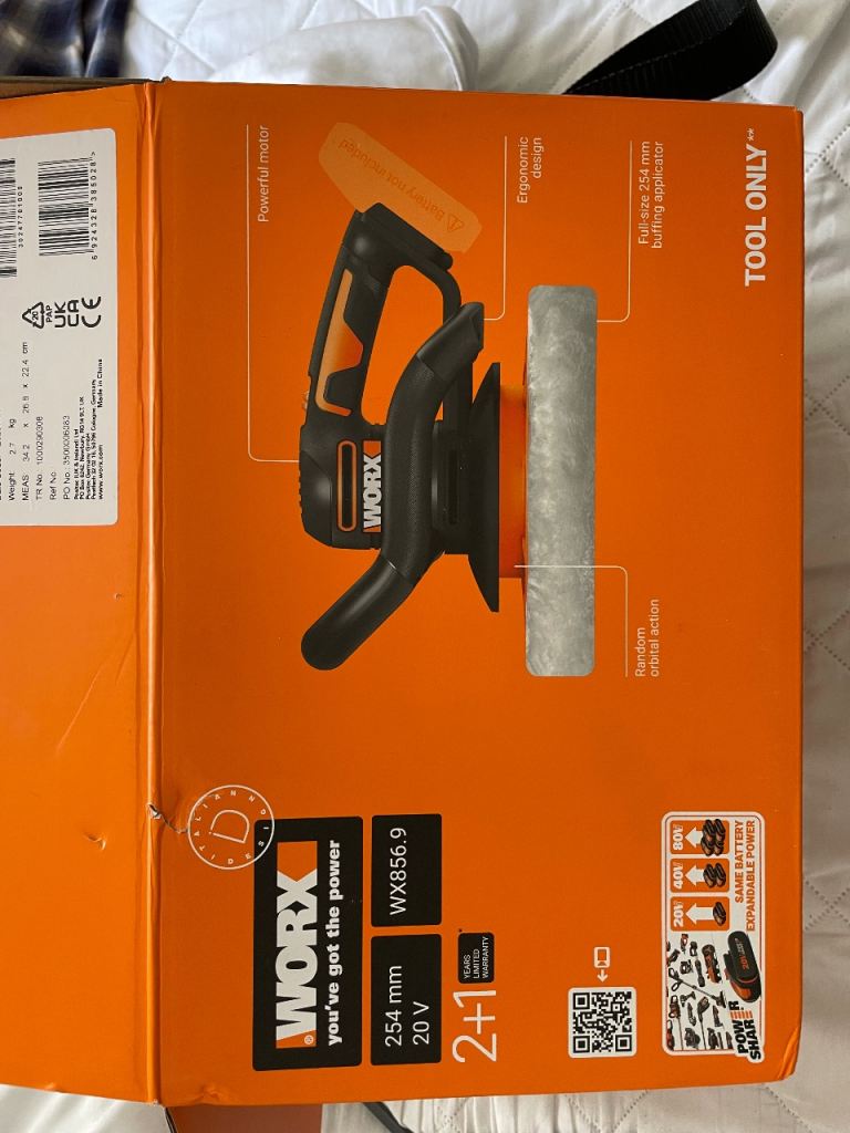 Worx WX856.9 20V Cordless Polisher –  never used £69.99 new