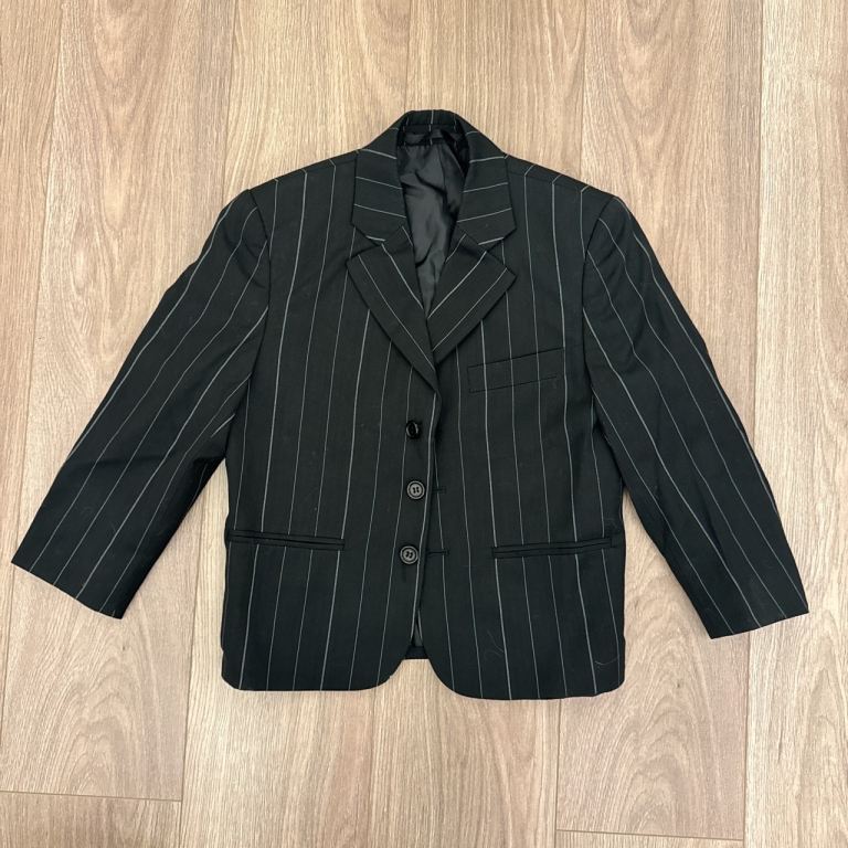 Boys Ceron Previs Black pinstriped blazer - UK 5 yrs