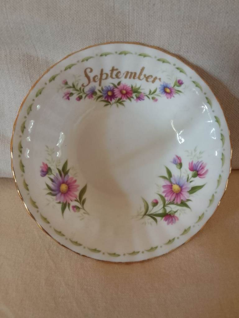 Royal Albert Flower of The Month September Michaelmas Daisy Small Shallow Bowl