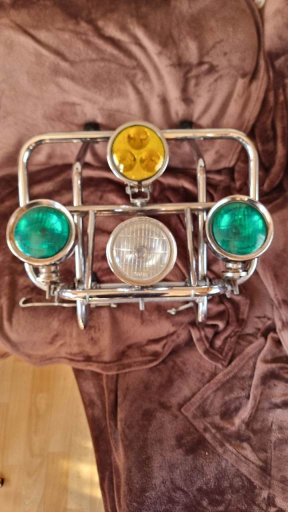 Vespa rack with lights