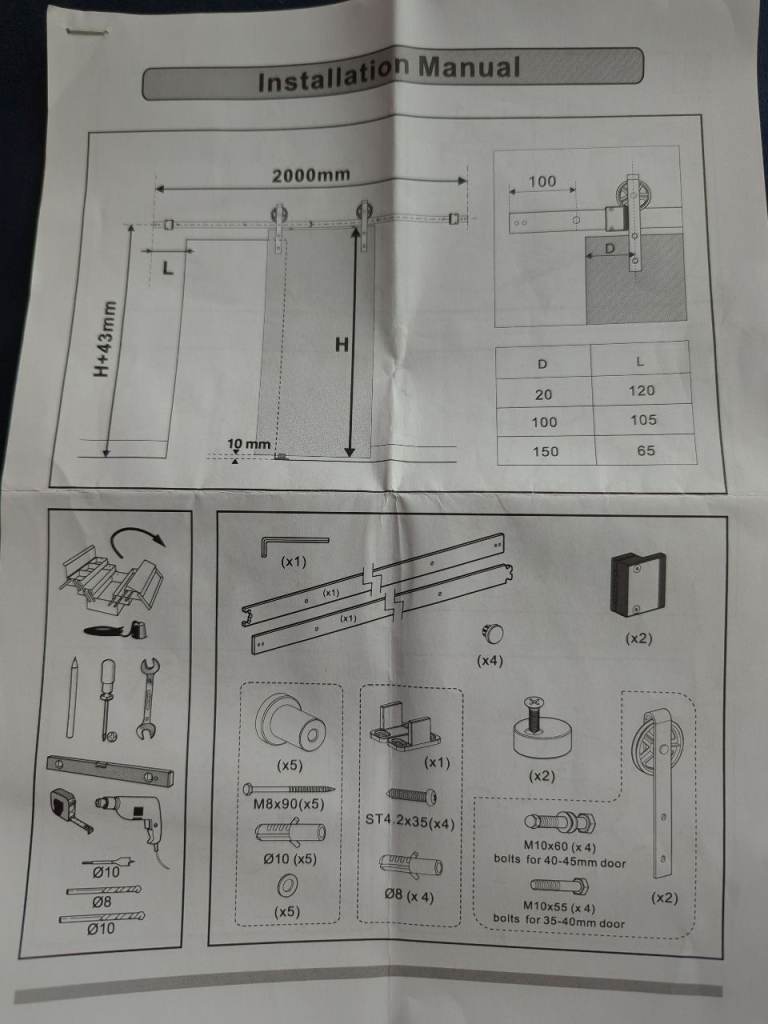 Sliding door / barn door hardware
