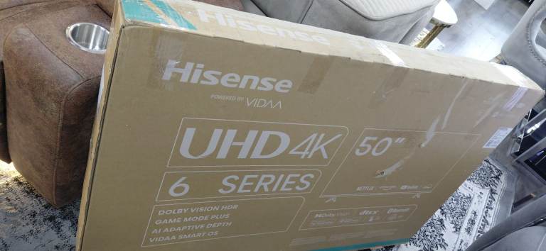 Brand new tv 50inch hisense smart 4k HD HDR BUILT-IN WIFI 