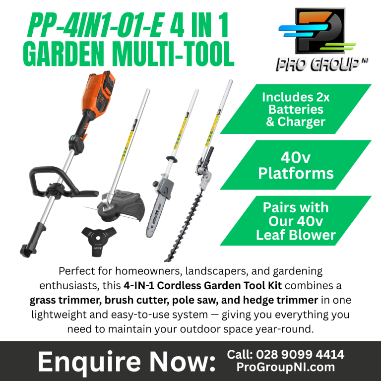 PT-4IN1-01-E - 4 IN 1 Garden Tool With 2 Batteries - Pro Group NI