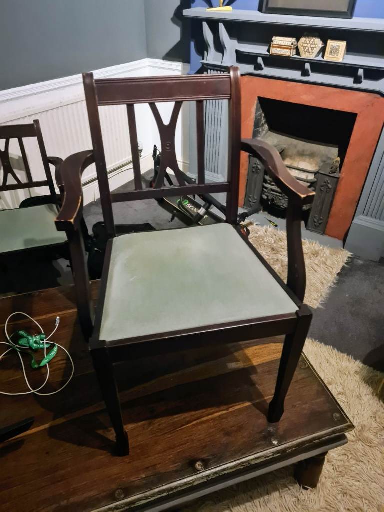 two dining or living room chairs