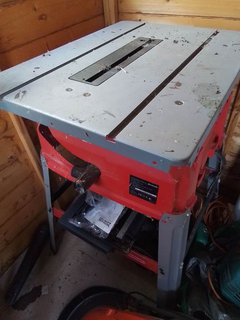 Table Saw Power Tool – Red, Fair Condition