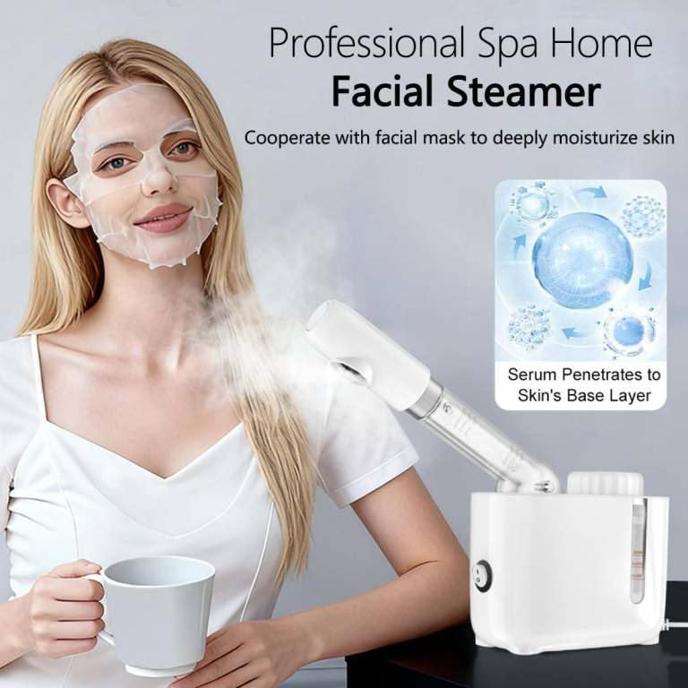 Facial Steamer with 360° Rotating Arm – New
