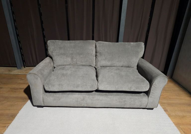 Fabric 3 Seater Sofa - Grey.