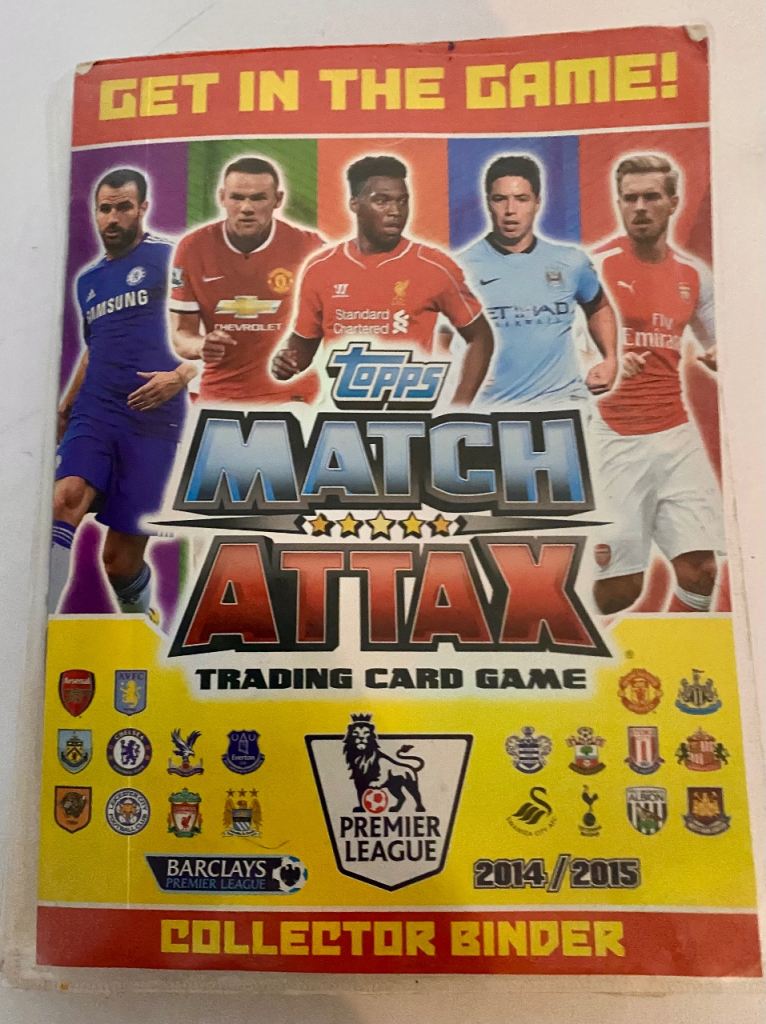 *SOLD* Vintage Football Trading Cards 2014/15 - Match Attax & Panini with collectors binder