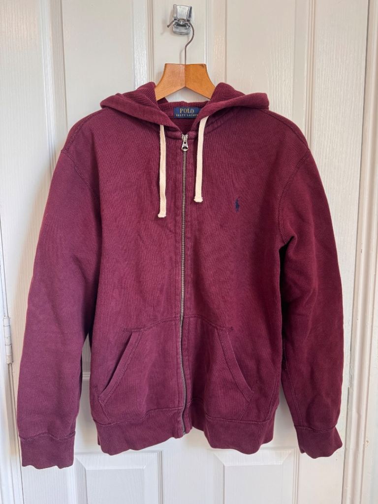 Polo Ralph Lauren Men's Full Zip Hoodie – Red, Size L