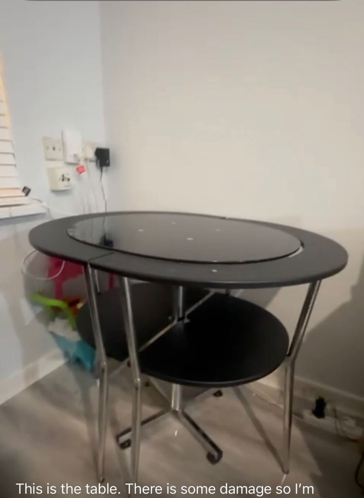 Black small table