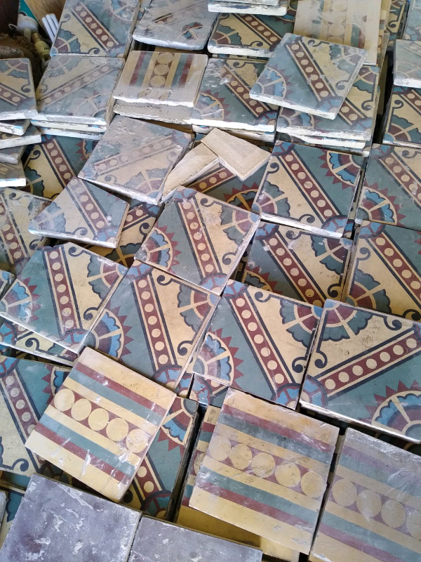 Victorian encaustic floor tiles