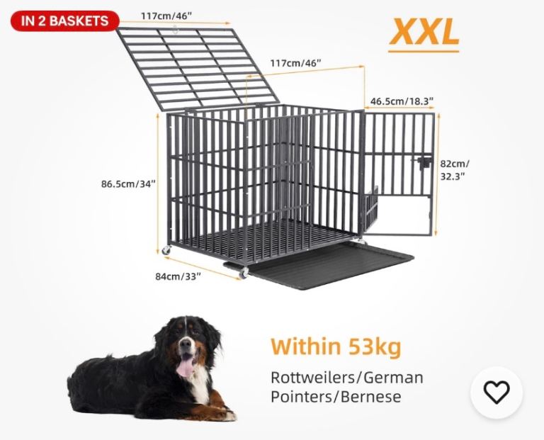 Xxl metal dog crate
