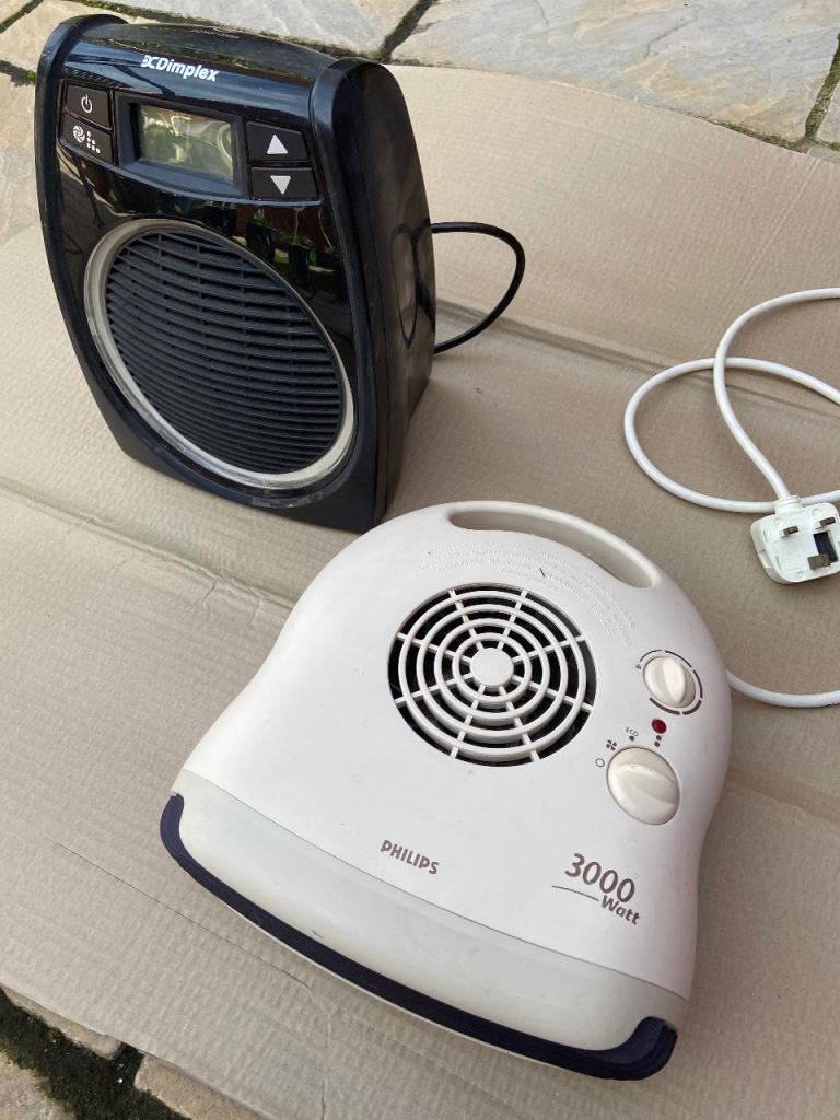 Dimplex and Philips fan heaters