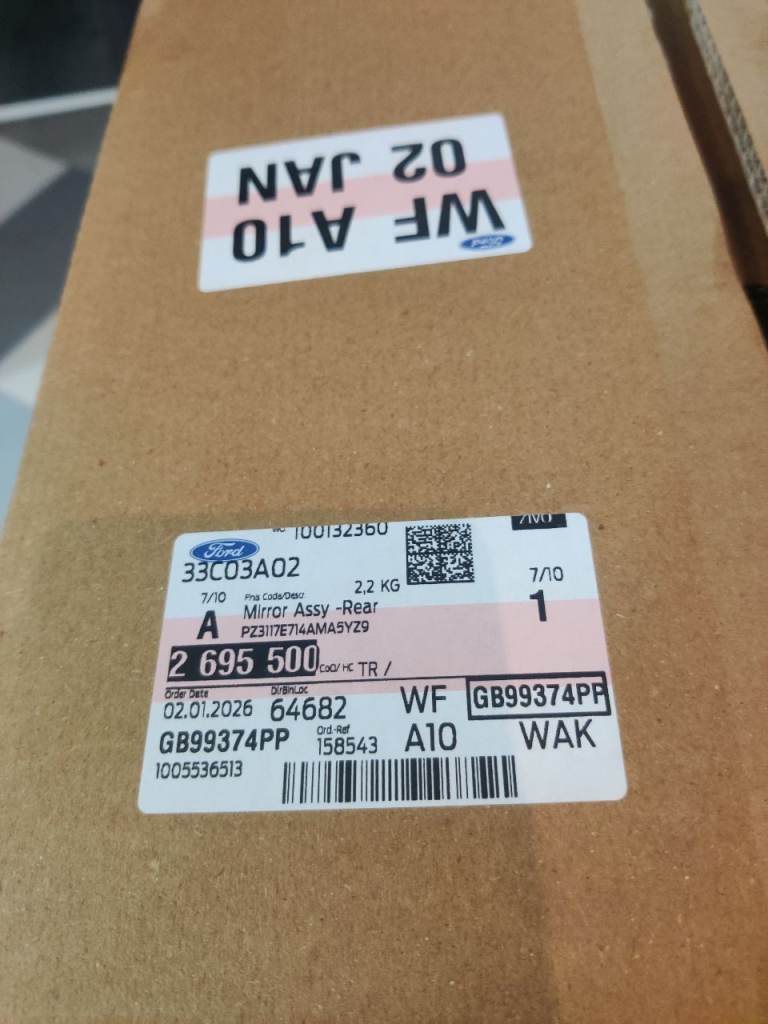 2025 transit custom right side mirror