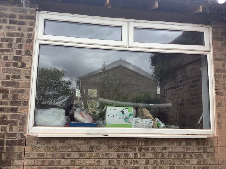 Upvc window. Approx. 2400mm long by 1540 high.
