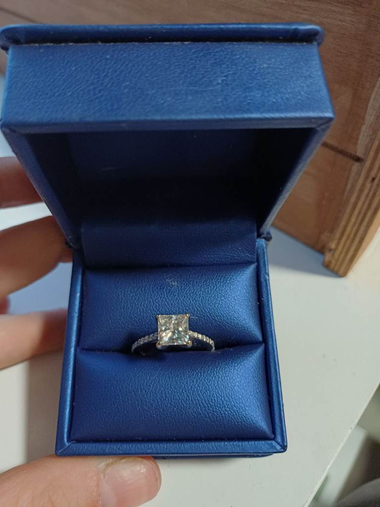 Moissanite engagement ring