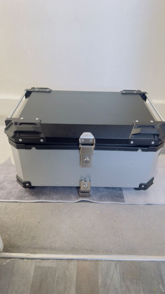 Motorcycle delivery top box.