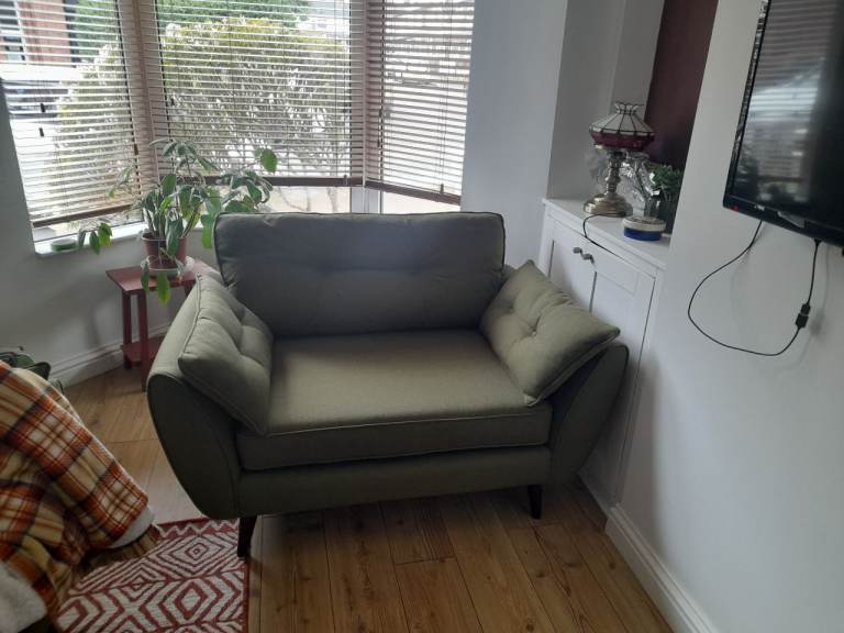 DFS Cuddler sofa - olive