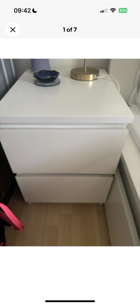 IKEA Malm Bedside Tables White