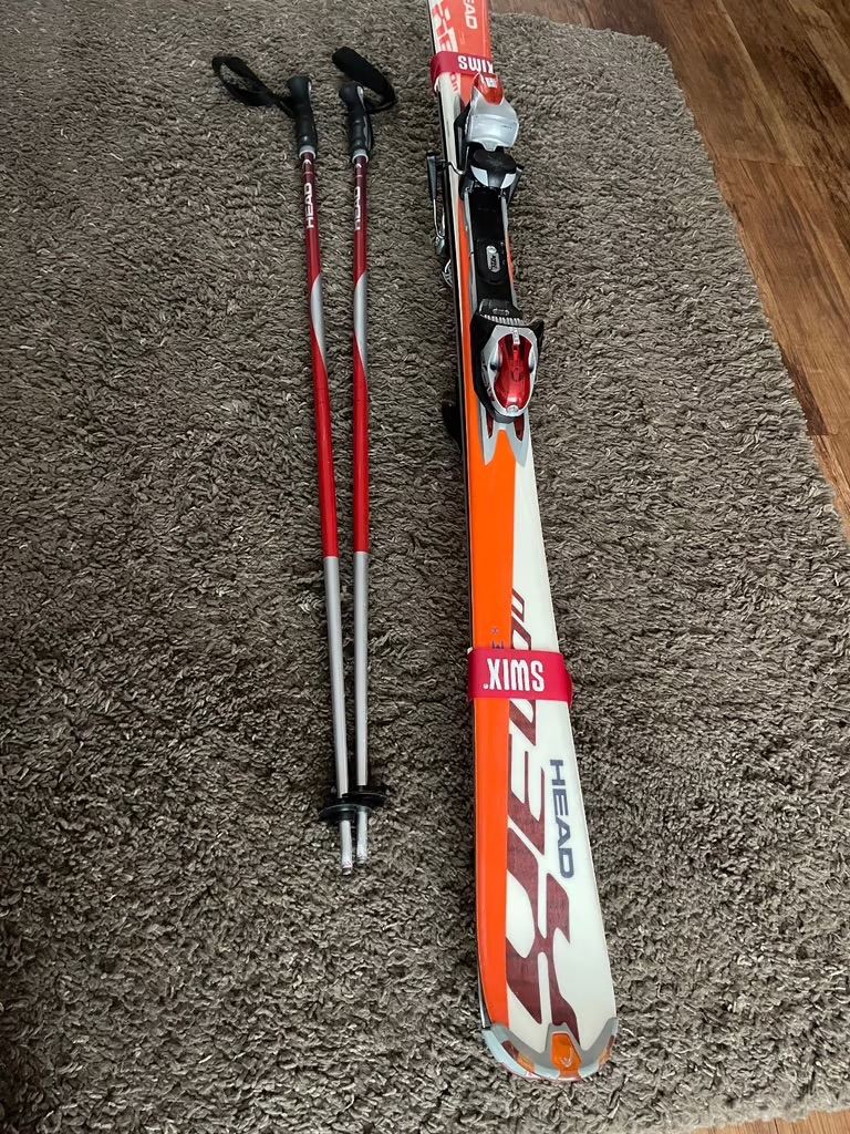 Head skis, poles and ski bag