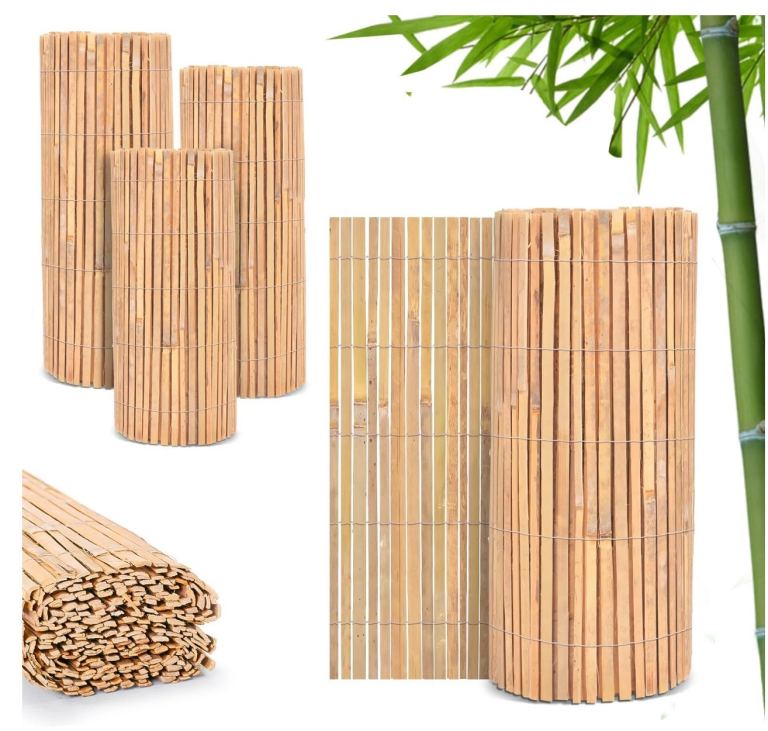 New Natural Bamboo Garden/Balcony Fence Roll – 1m x 4m