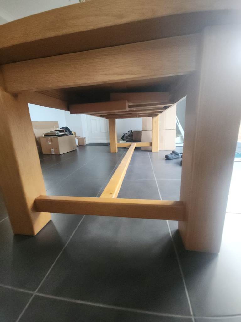Solid oak dining table