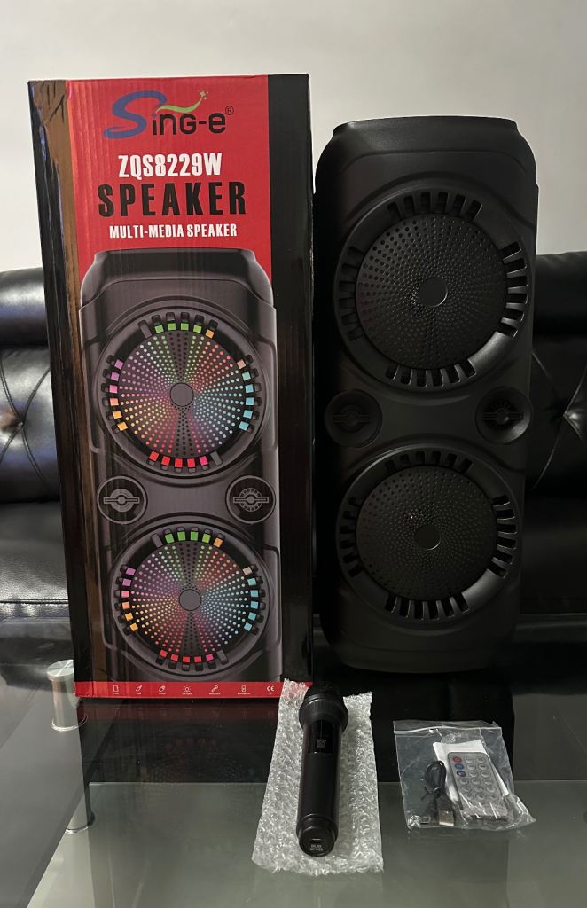 Sing-e ZQS8229W Multi-Media Speaker with Microphone – NEW