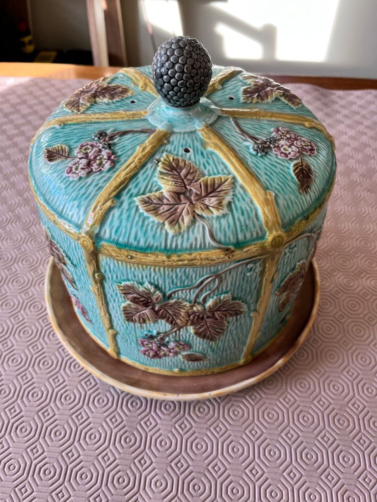 image for Antique Majolica Cheese Dome