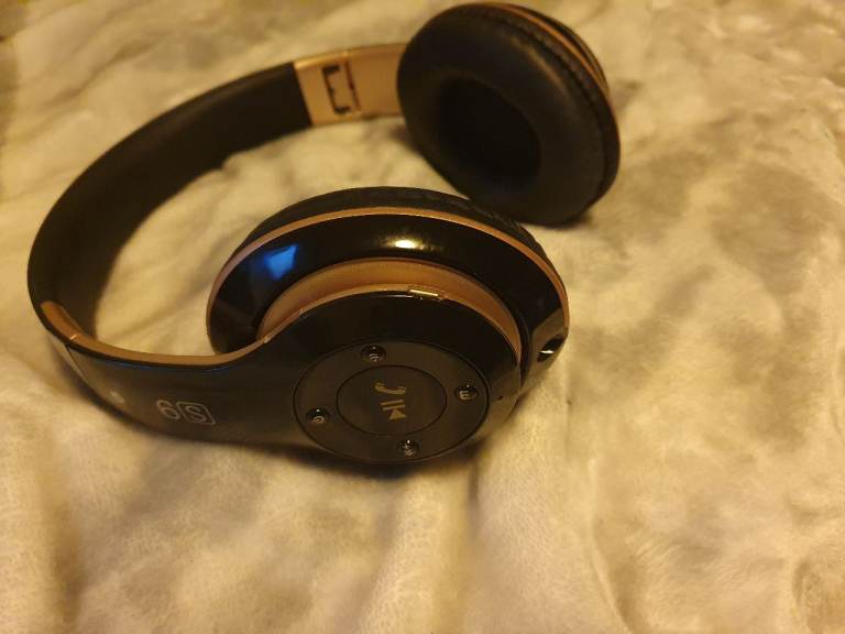 6S Wireless Bluetooth Headphones Over Ear, Hi-Fi Stereo Foldable Wireless Black