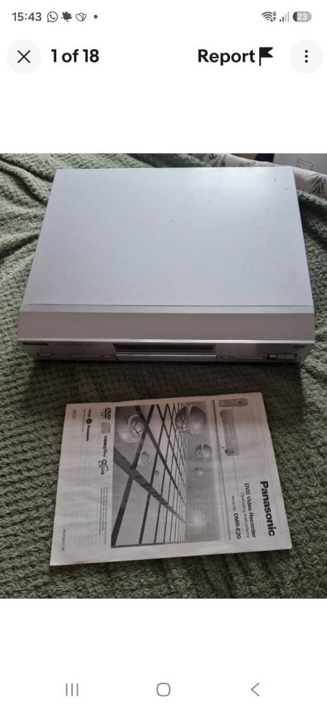 Panasonic DMR-E20 DVD Recorder Player DVD-RAM DVD-R Fully Working With Manual