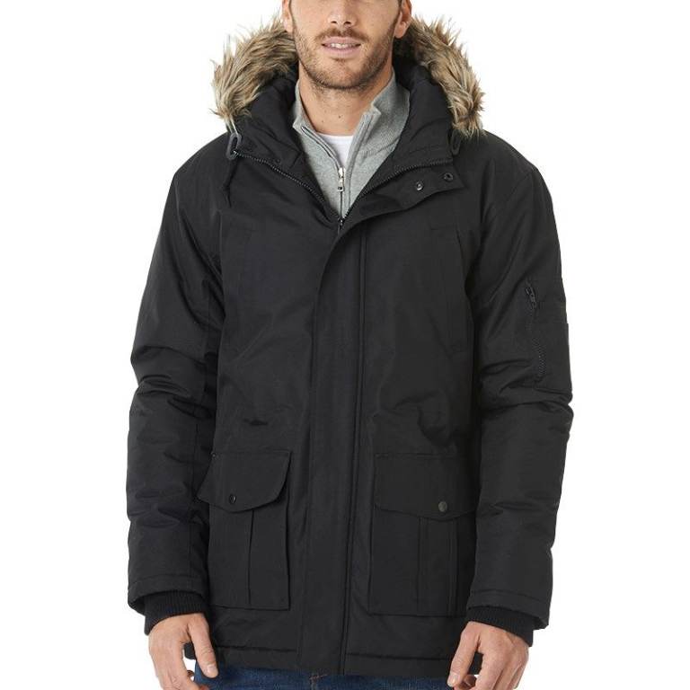 French Connection FCUK Field weather resistant parka jacket XL black BNWT -65%