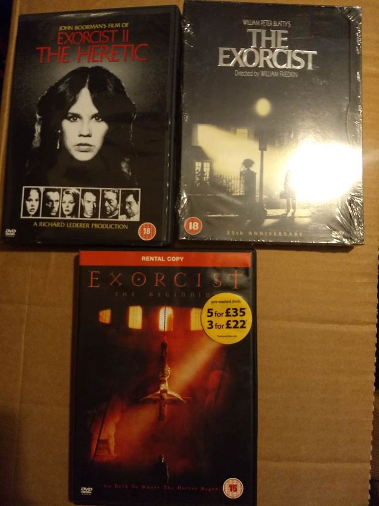 Horror DVD film franchise classics. (Poltergeist, evil dead, exorcist etc)