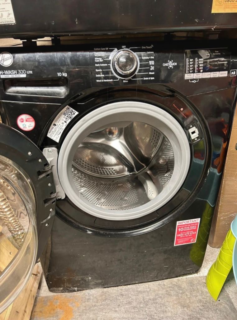 Hoover H-WASH 300 10kg Washing Machine – Black, Good Condition