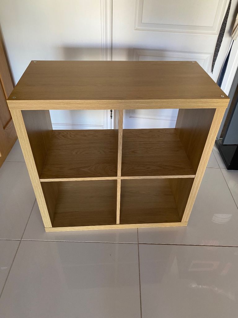 IKEA Kallax 2x2 Cube Unit - Oak Effect, Good Condition