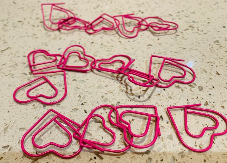 Heart ❤️ shaped paper clips 