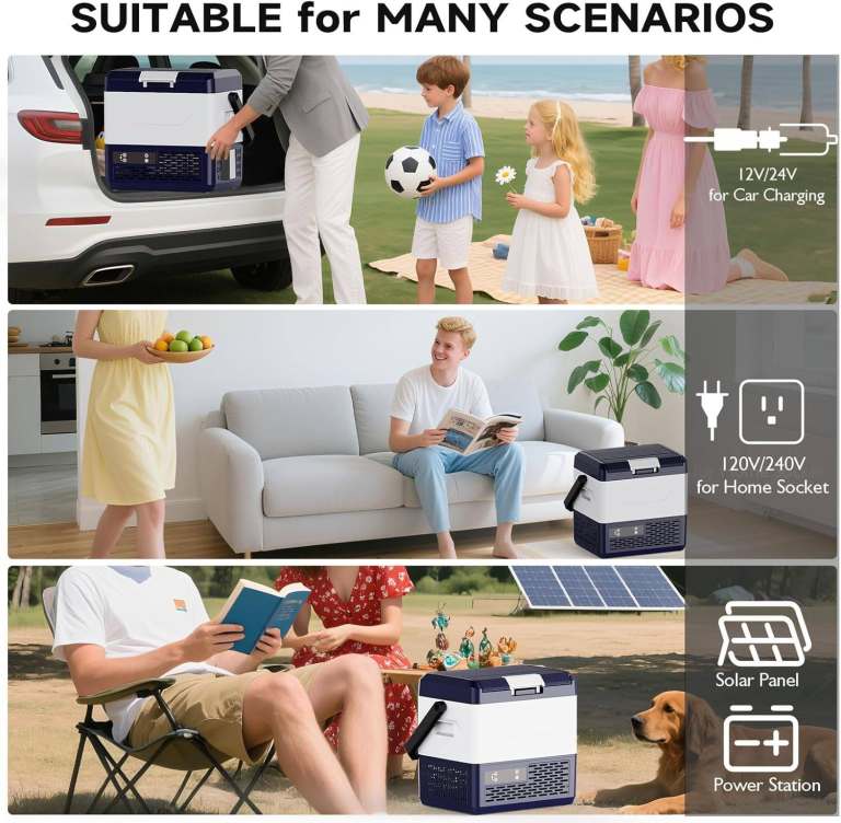 portable car camping fridge freezer 12/24v dc 110/240v ac bluetooth app control 12 litre BRAND NEW!
