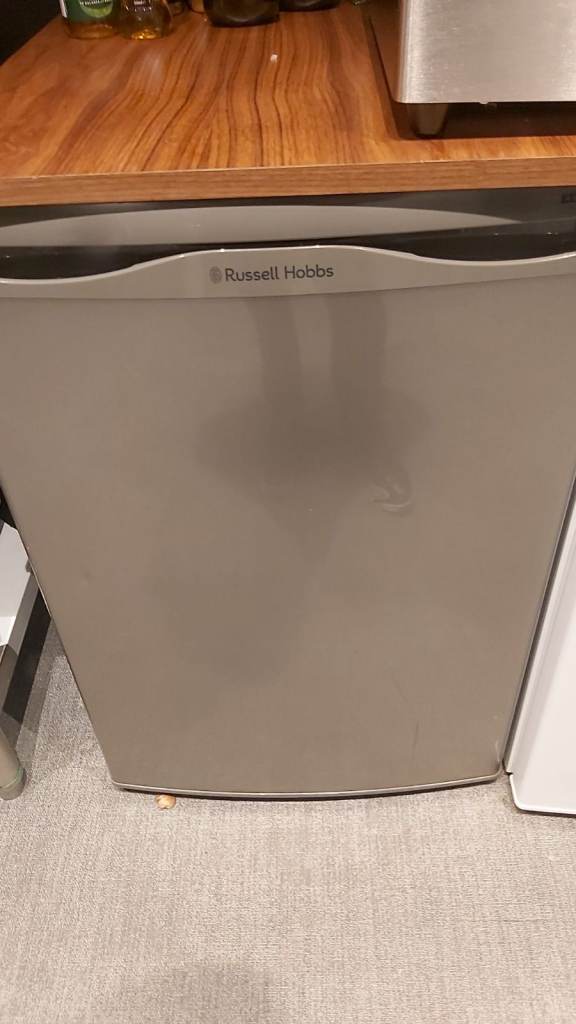 Russell Hobbs Mini Fridge - Grey, Good Condition