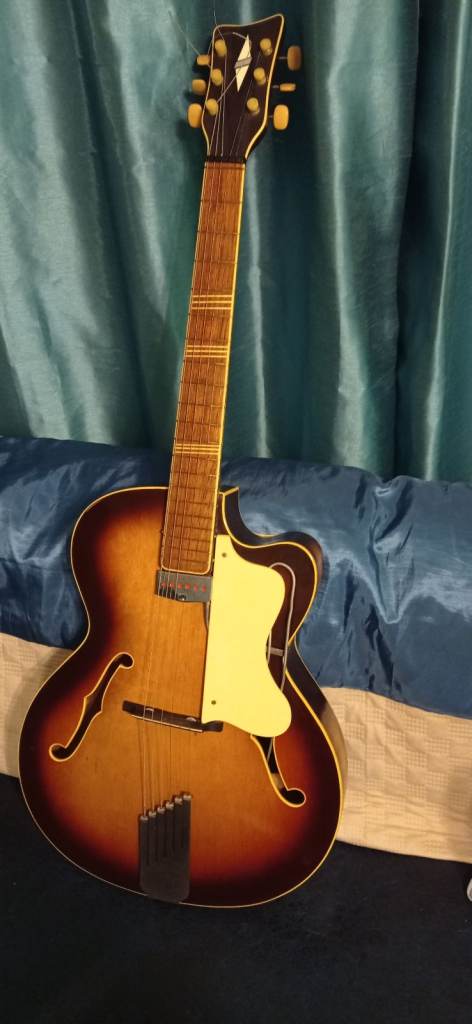 Semi Acoustic Arch top Guitar .