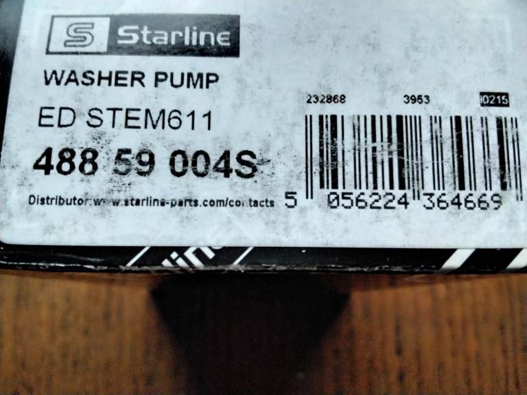 STARLINE Washer Pump ED STEM611  for car windscreen washer ( 488 59 004S )